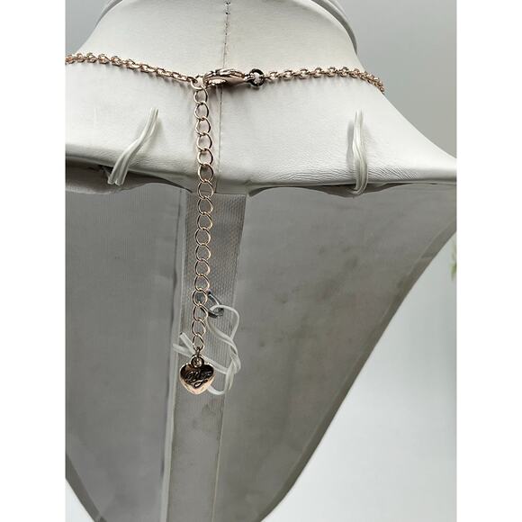 Betsey Johnson Rose Gold 20 Six Flower Daisy Pearl Ladybug Rhinestone Necklace - Picture 8 of 11